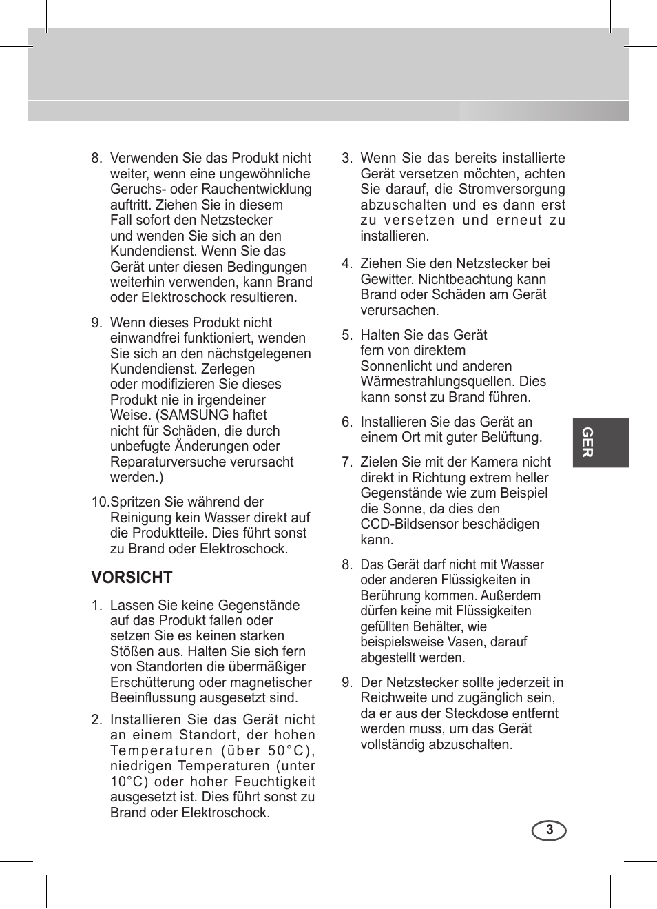 Sicherheitsvorkehrungen | Samsung C4235(P) User Manual | Page 43 / 240