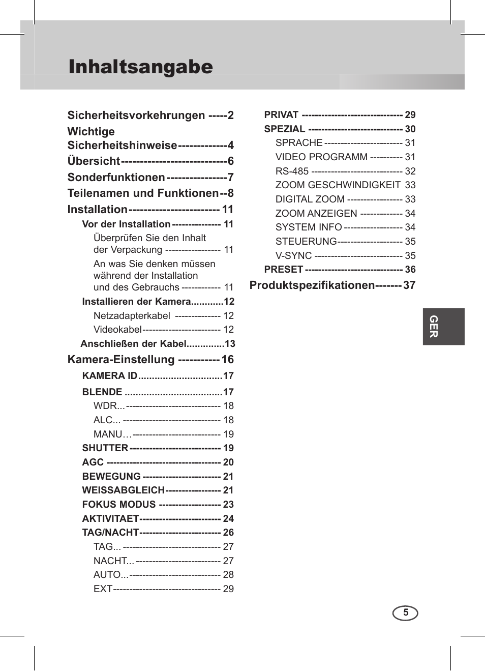 Inhaltsangabe | Samsung C4235(P) User Manual | Page 45 / 240