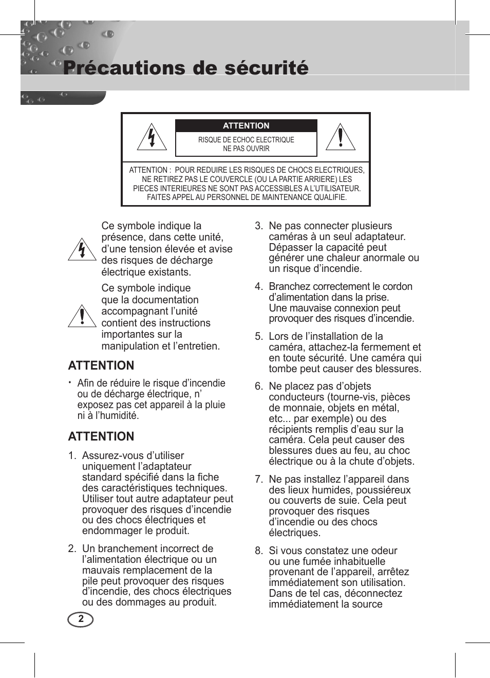 Précautions de sécurité | Samsung C4235(P) User Manual | Page 82 / 240