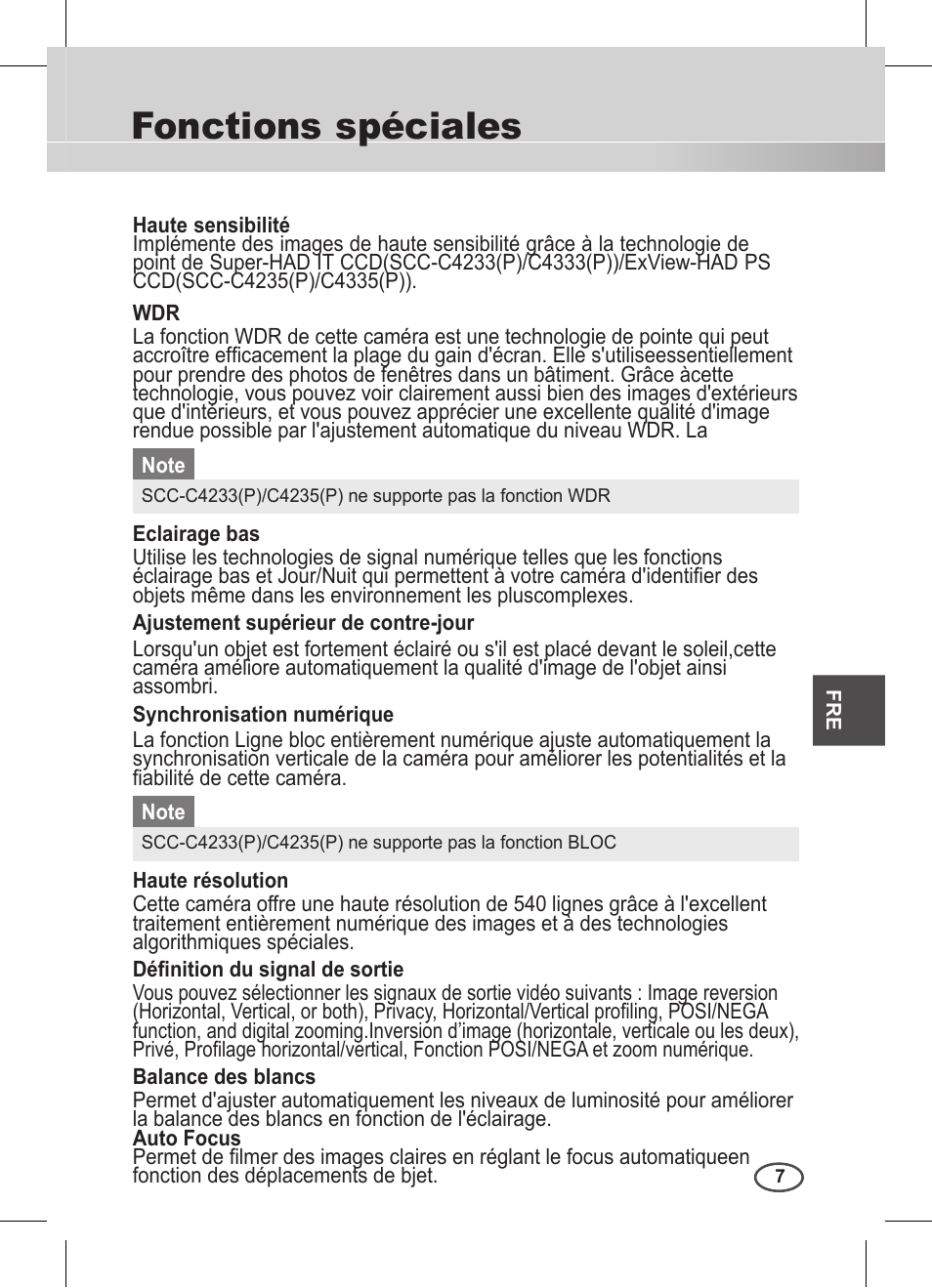 Fonctions spéciales | Samsung C4235(P) User Manual | Page 87 / 240