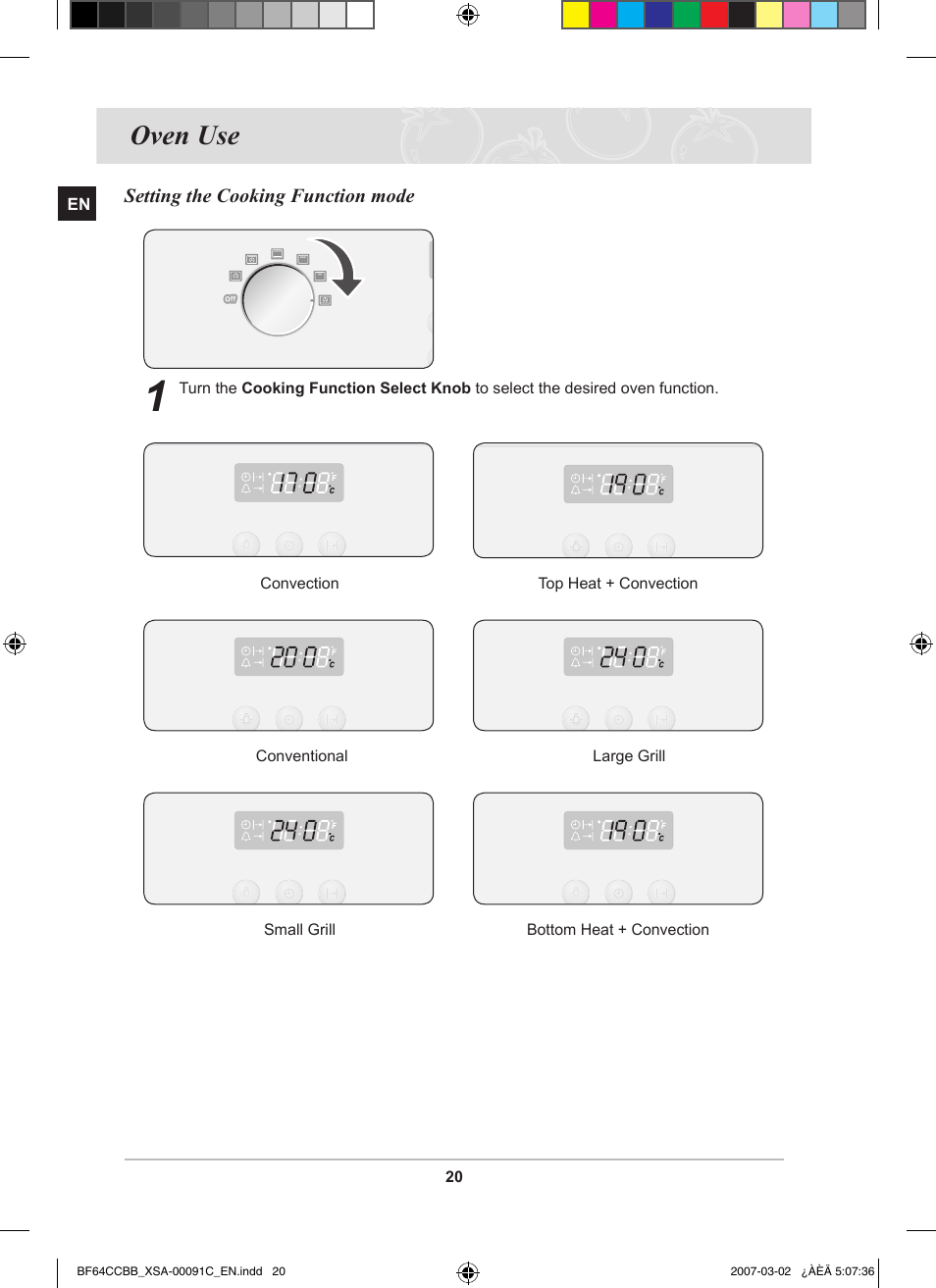 Oven use | Samsung BF64CCBB User Manual | Page 22 / 42