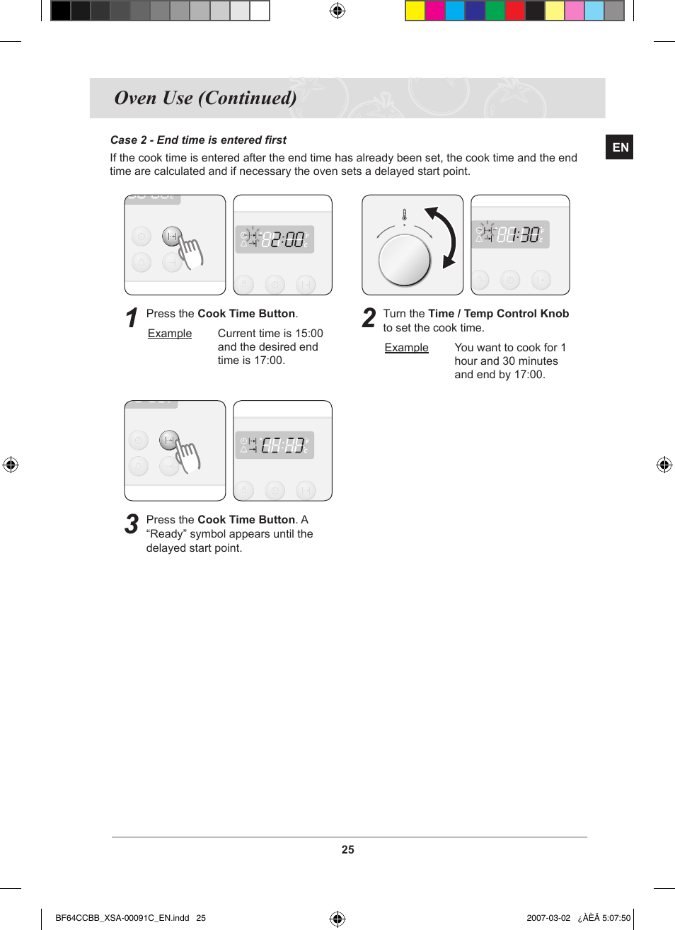 Oven use (continued) | Samsung BF64CCBB User Manual | Page 27 / 42
