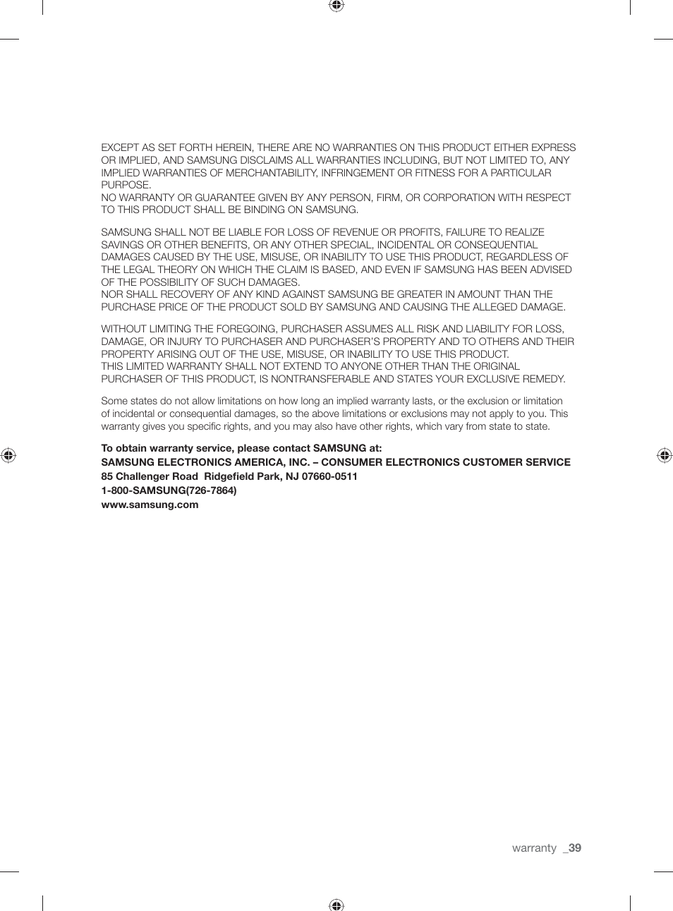 Samsung DV431AG User Manual | Page 39 / 120