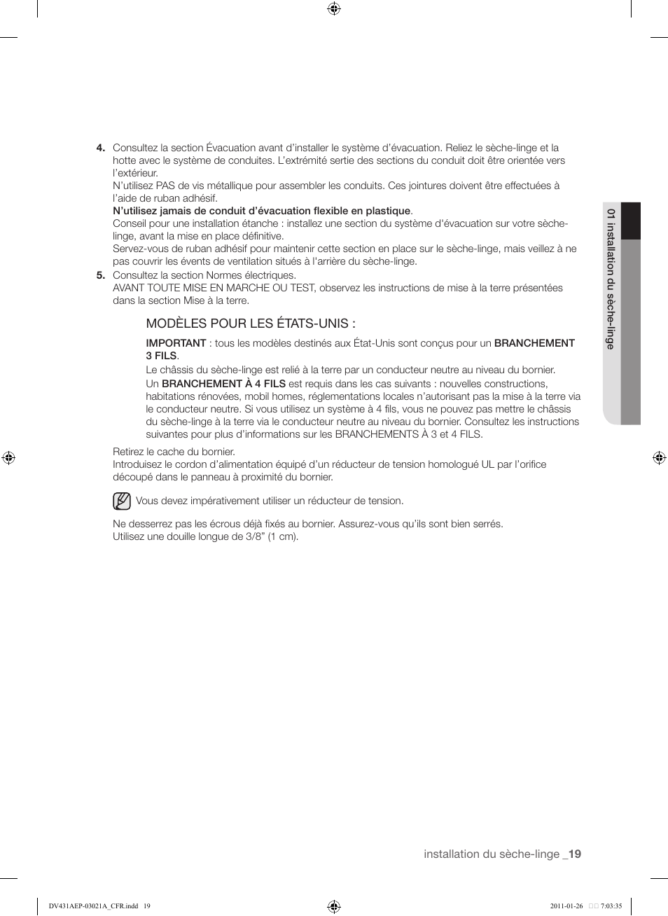 Modèles pour les états-unis | Samsung DV431AG User Manual | Page 99 / 120