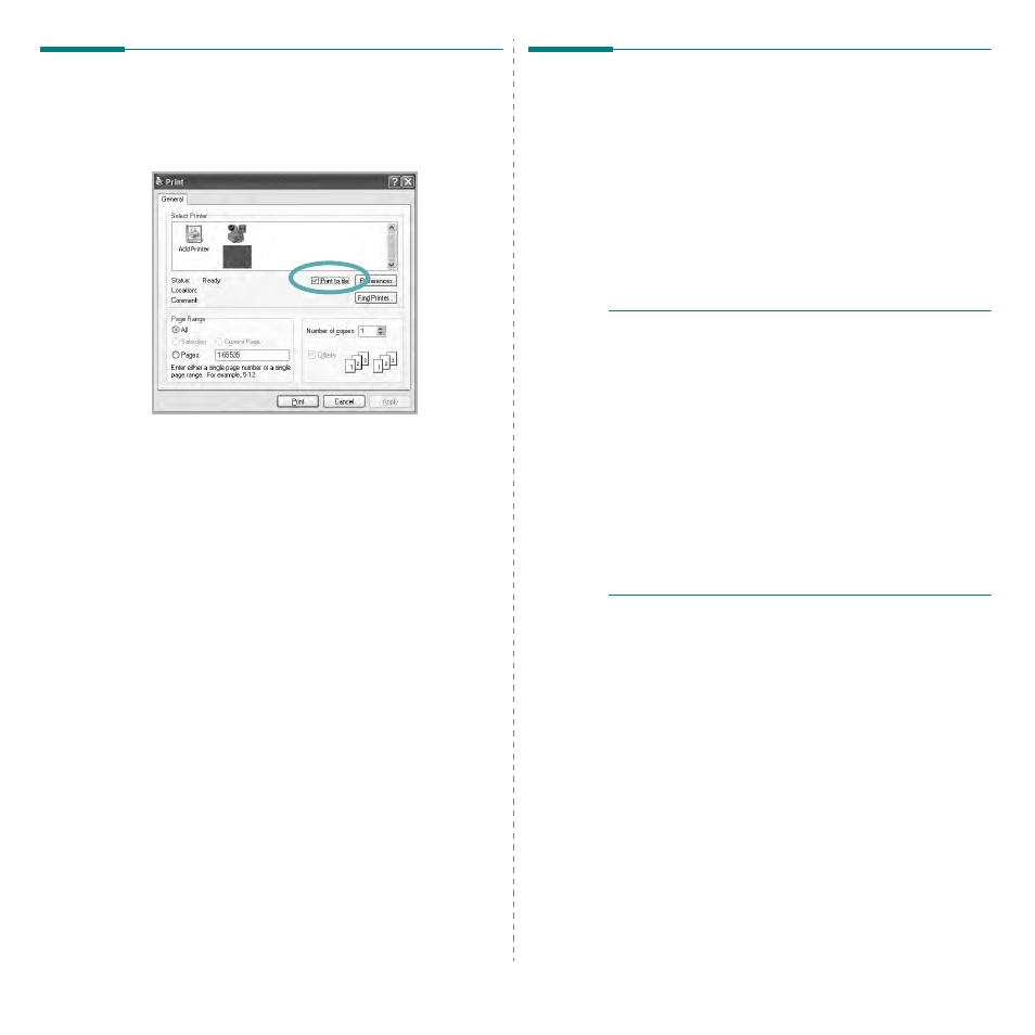 Printing to a file (prn), Printer settings | Samsung SCX-6545N User Manual | Page 154 / 190