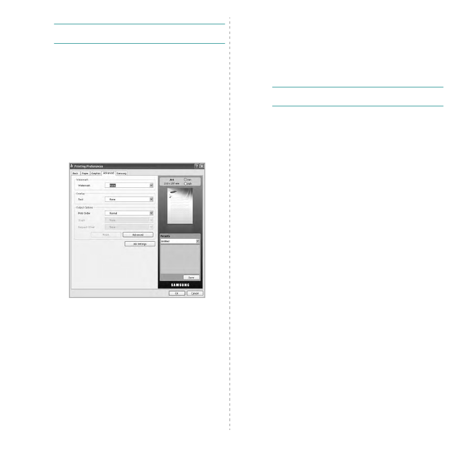 Advanced tab, Samsung tab, Using a favorite setting | Samsung SCX-6545N User Manual | Page 157 / 190