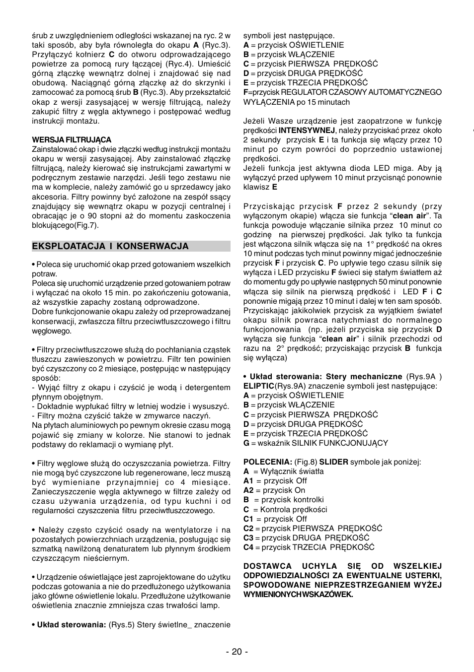 Ardo CN60inox User Manual | Page 20 / 28