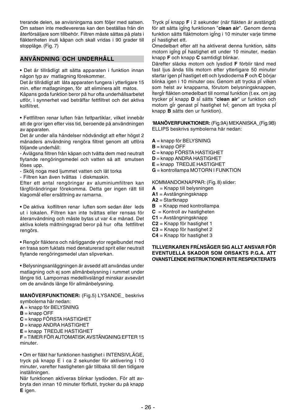 Ardo CN60inox User Manual | Page 26 / 28