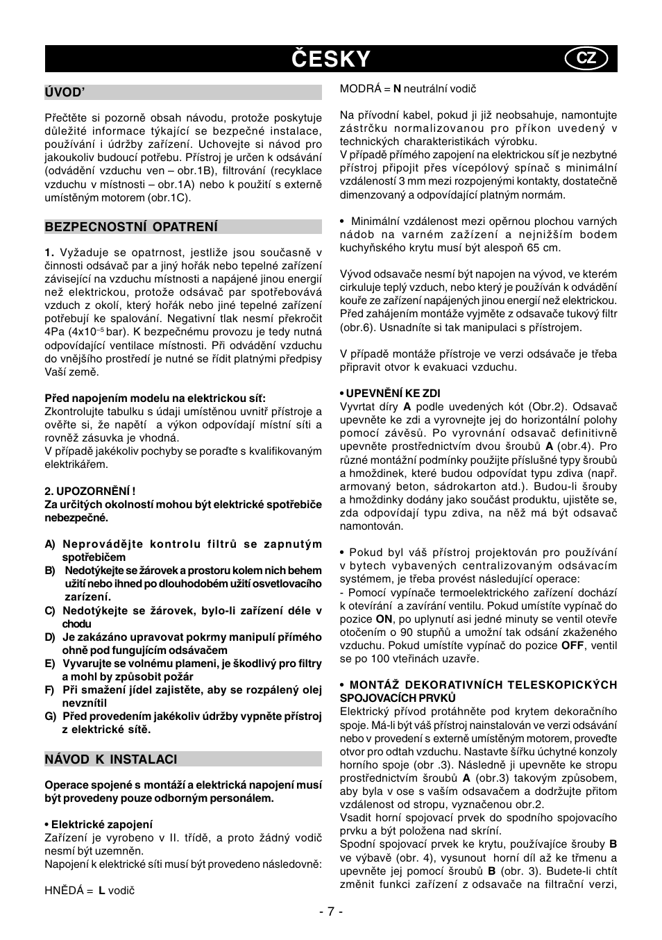 Polsc, Česky | Ardo CN60inox User Manual | Page 7 / 28