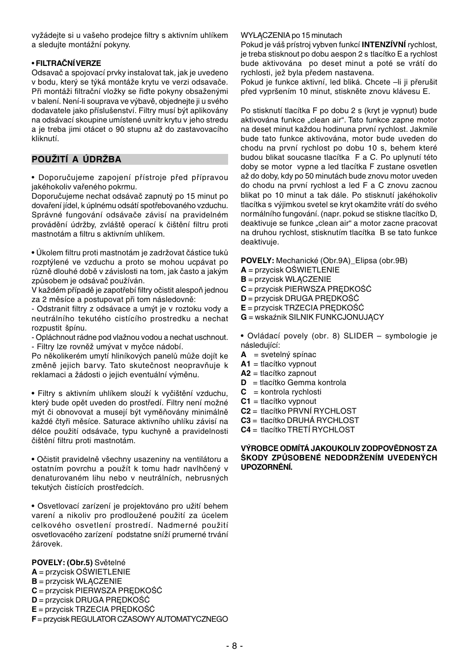 Ardo CN60inox User Manual | Page 8 / 28