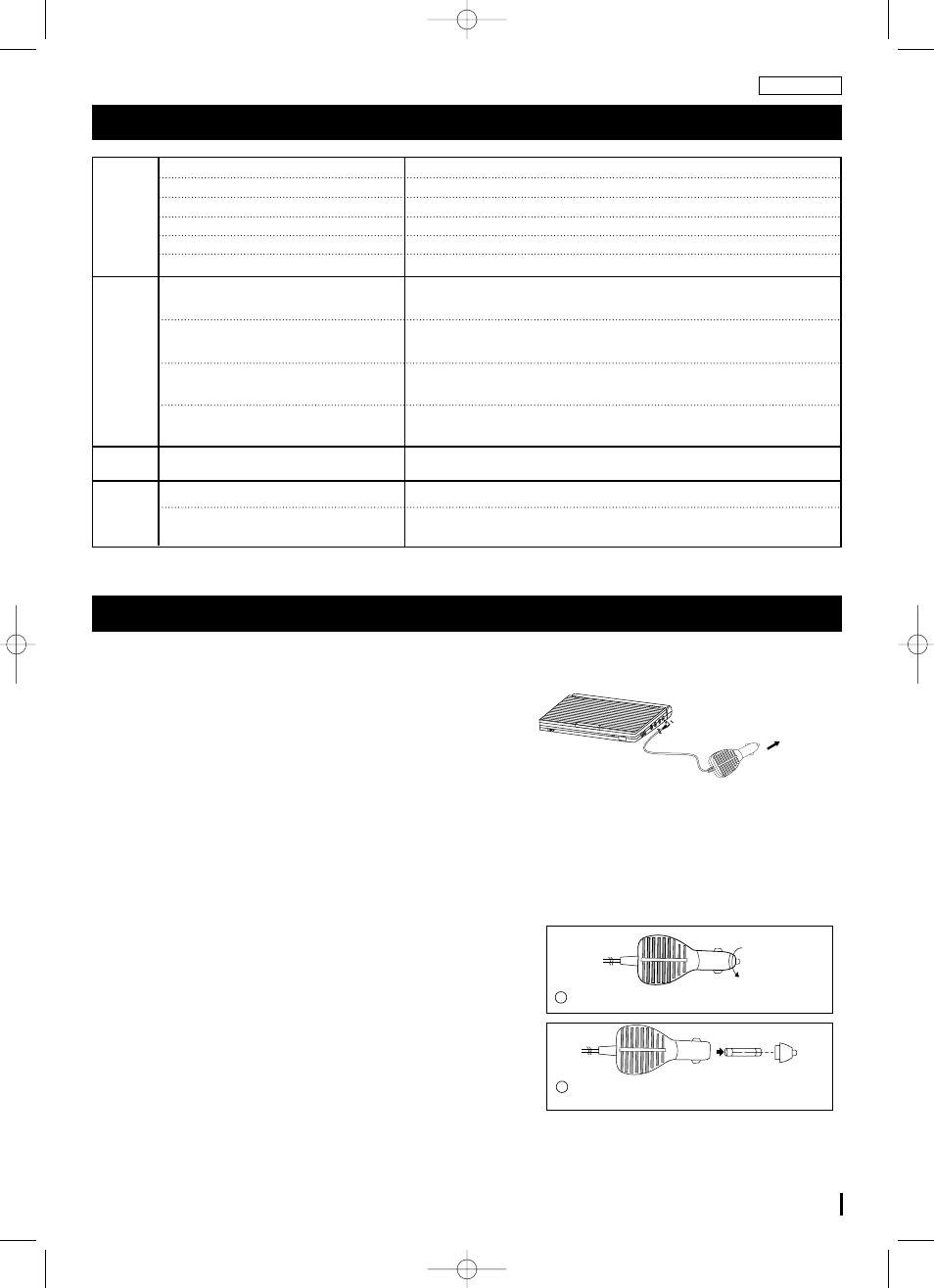 Spécifications cordon d’alimentation | Samsung DVD-L70A User Manual | Page 31 / 101