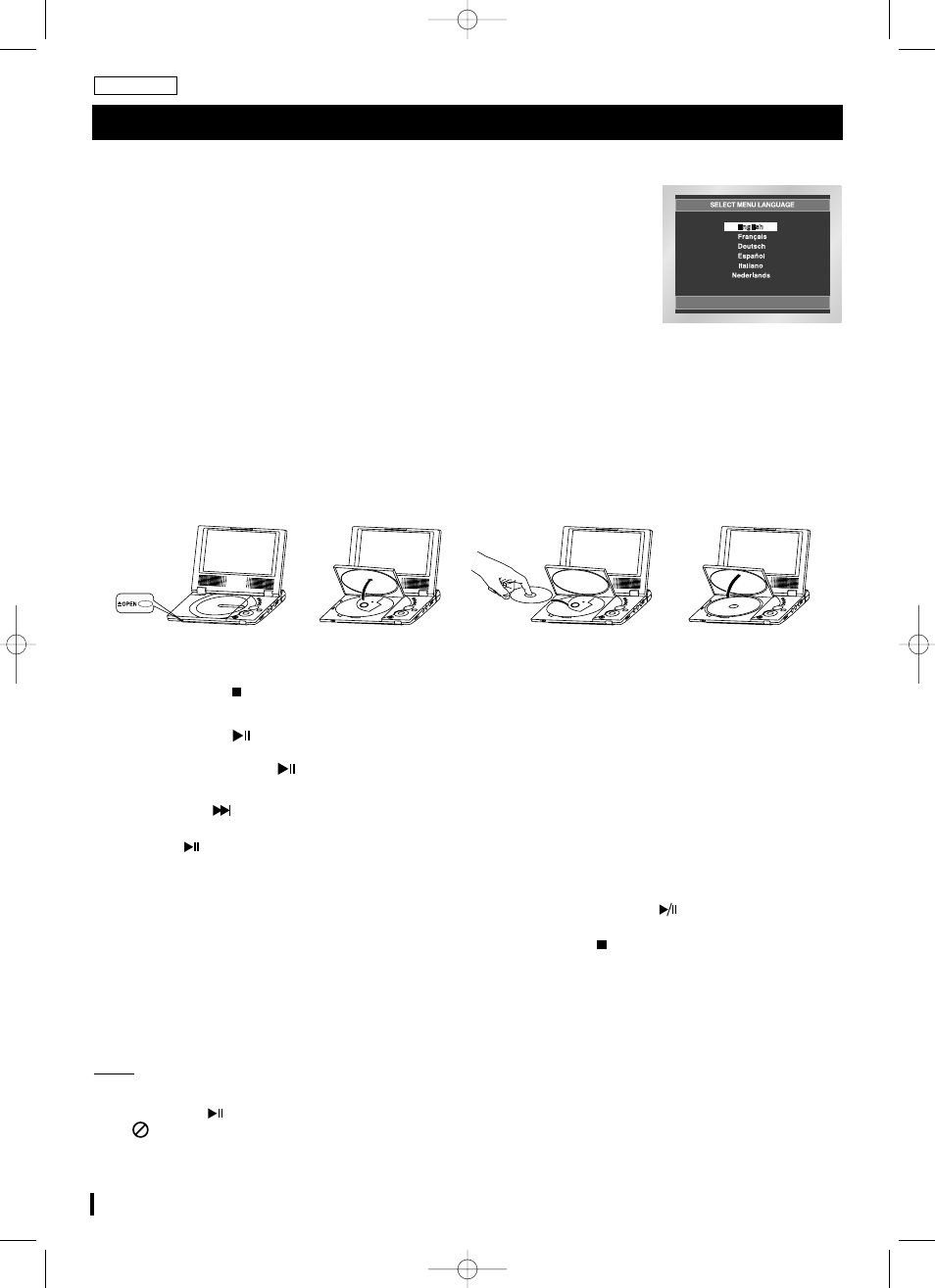 Playing a disc | Samsung DVD-L70A User Manual | Page 80 / 101