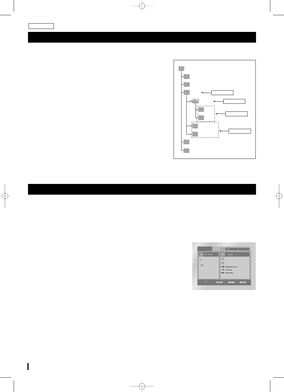 Folder selection mp3/wma playback, Imp3/wma play function i repeat/random playback | Samsung DVD-L70A User Manual | Page 88 / 101