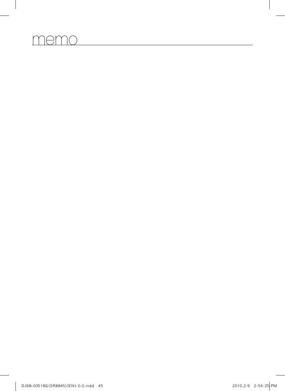 Samsung SR8845 User Manual | Page 45 / 48