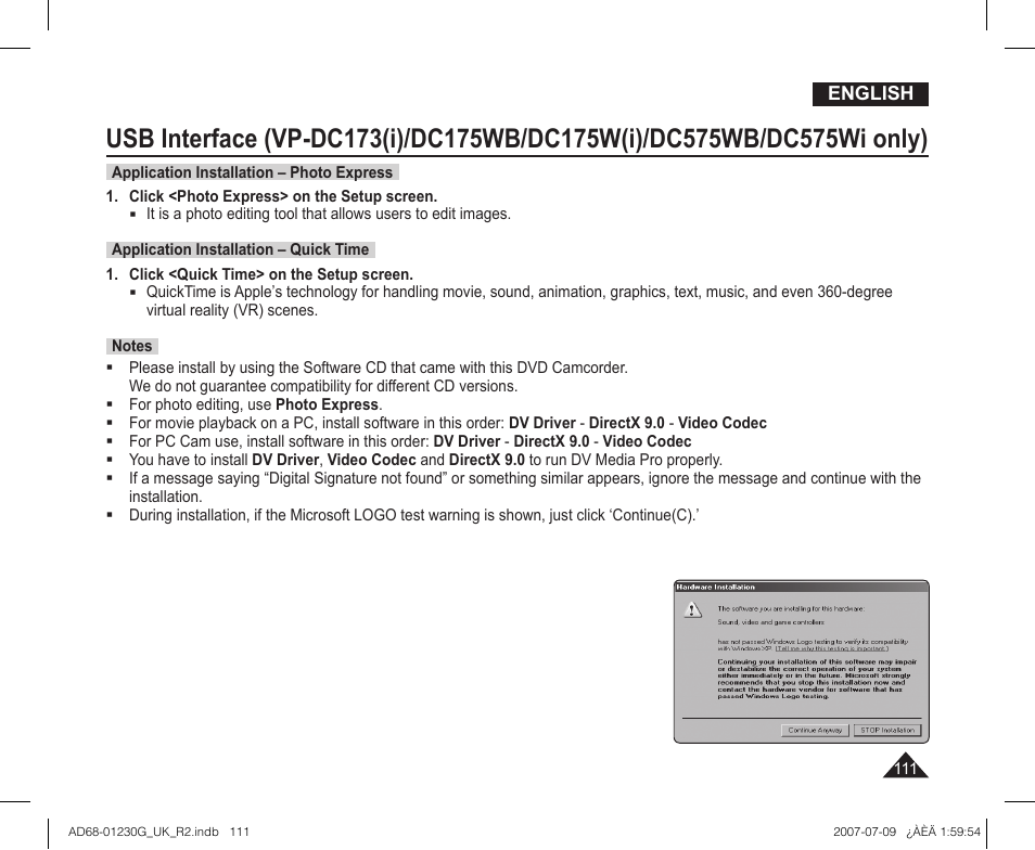 Samsung DC575WI User Manual | Page 111 / 132