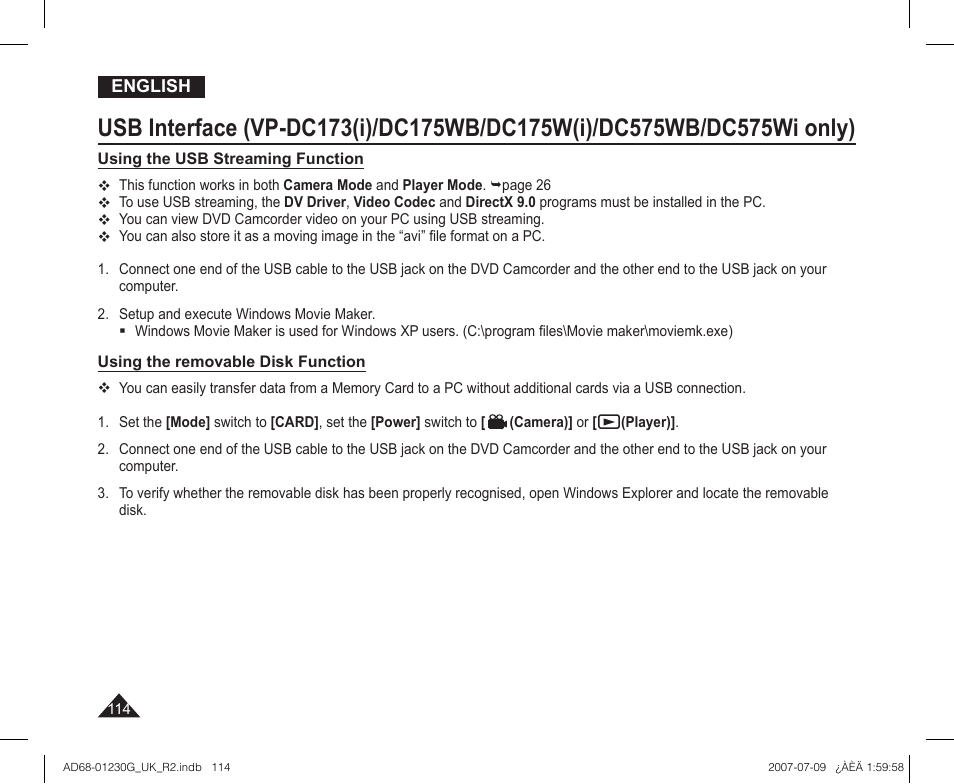 Samsung DC575WI User Manual | Page 114 / 132