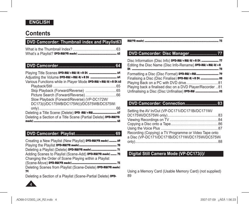 Samsung DC575WI User Manual | Page 4 / 132