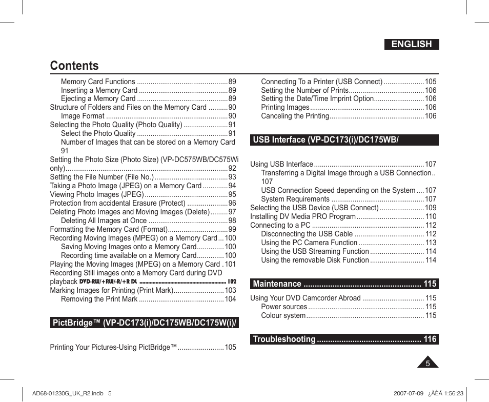 Samsung DC575WI User Manual | Page 5 / 132