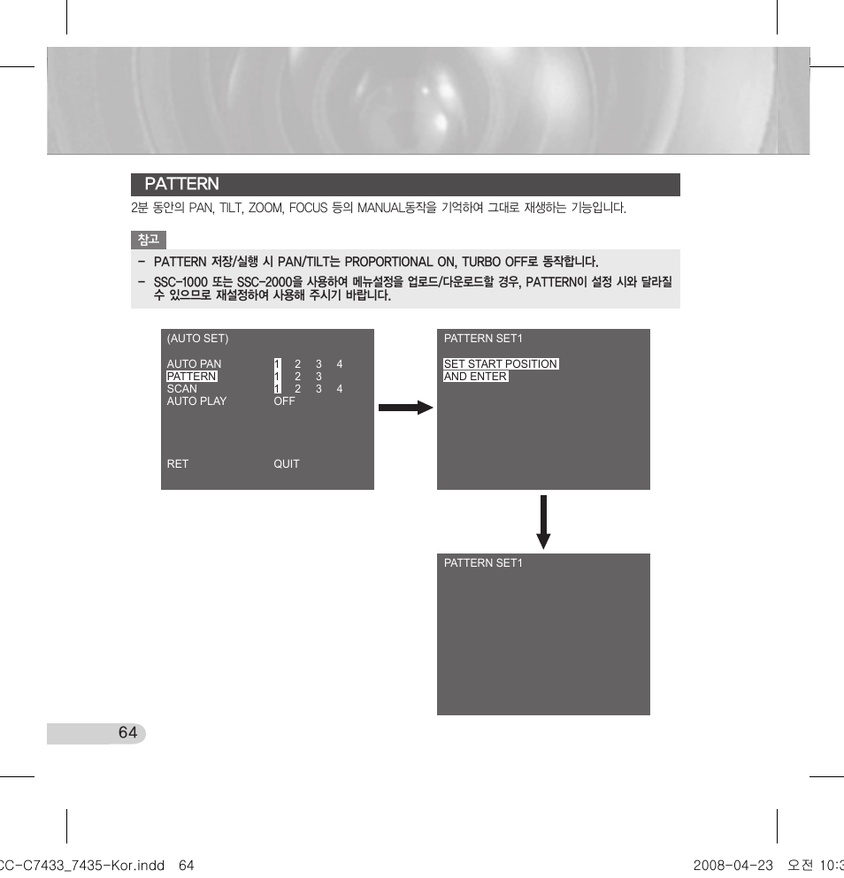 Pattern | Samsung SCC-C7433 User Manual | Page 64 / 82