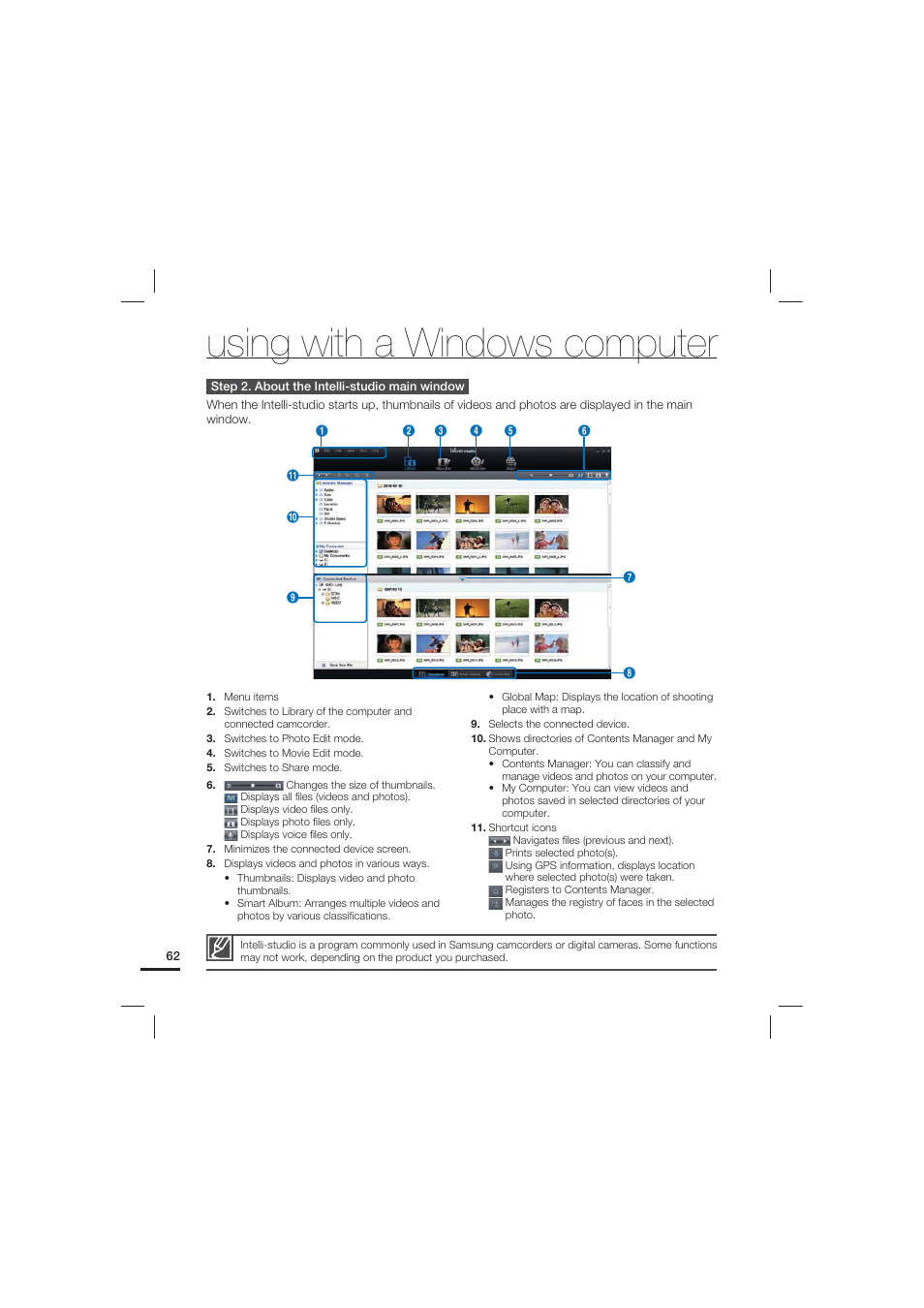 Using with a windows computer | Samsung HMX-U15LN User Manual | Page 72 / 93