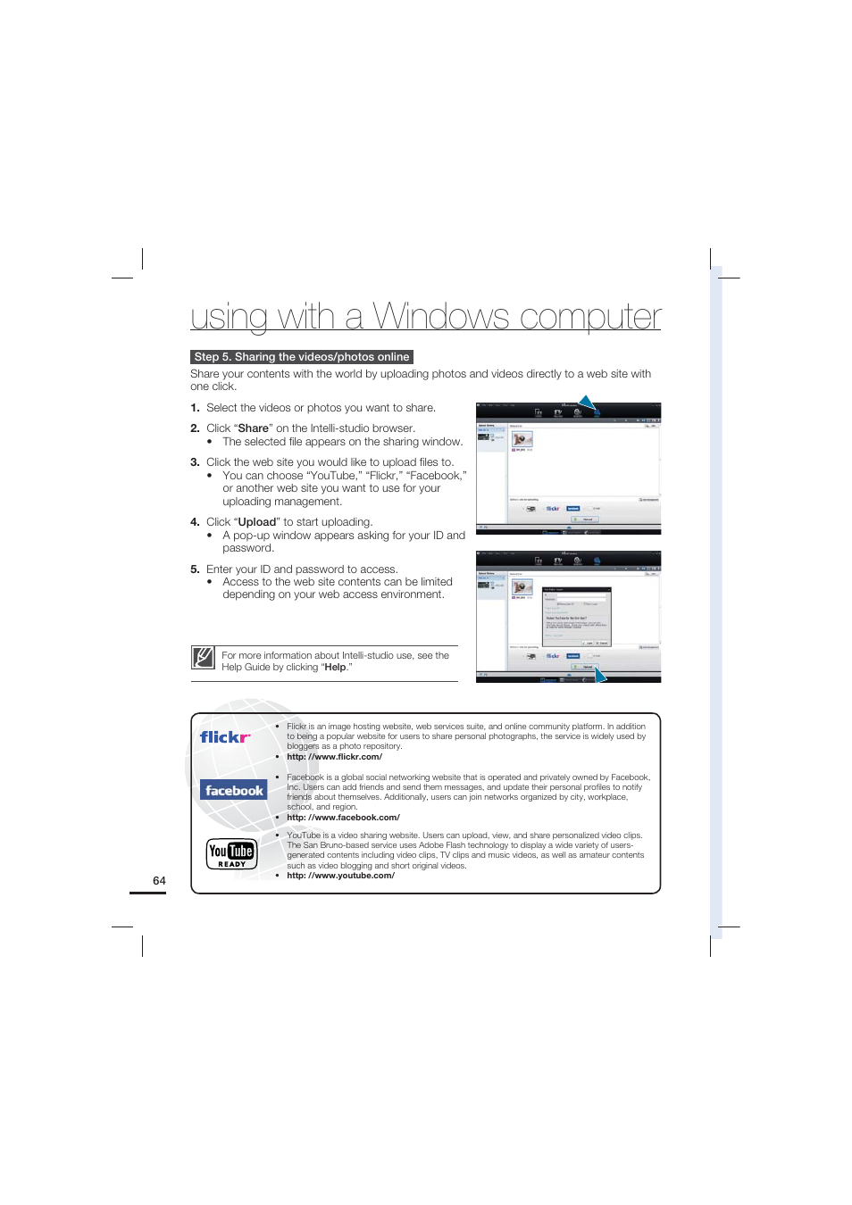 Using with a windows computer | Samsung HMX-U15LN User Manual | Page 74 / 93