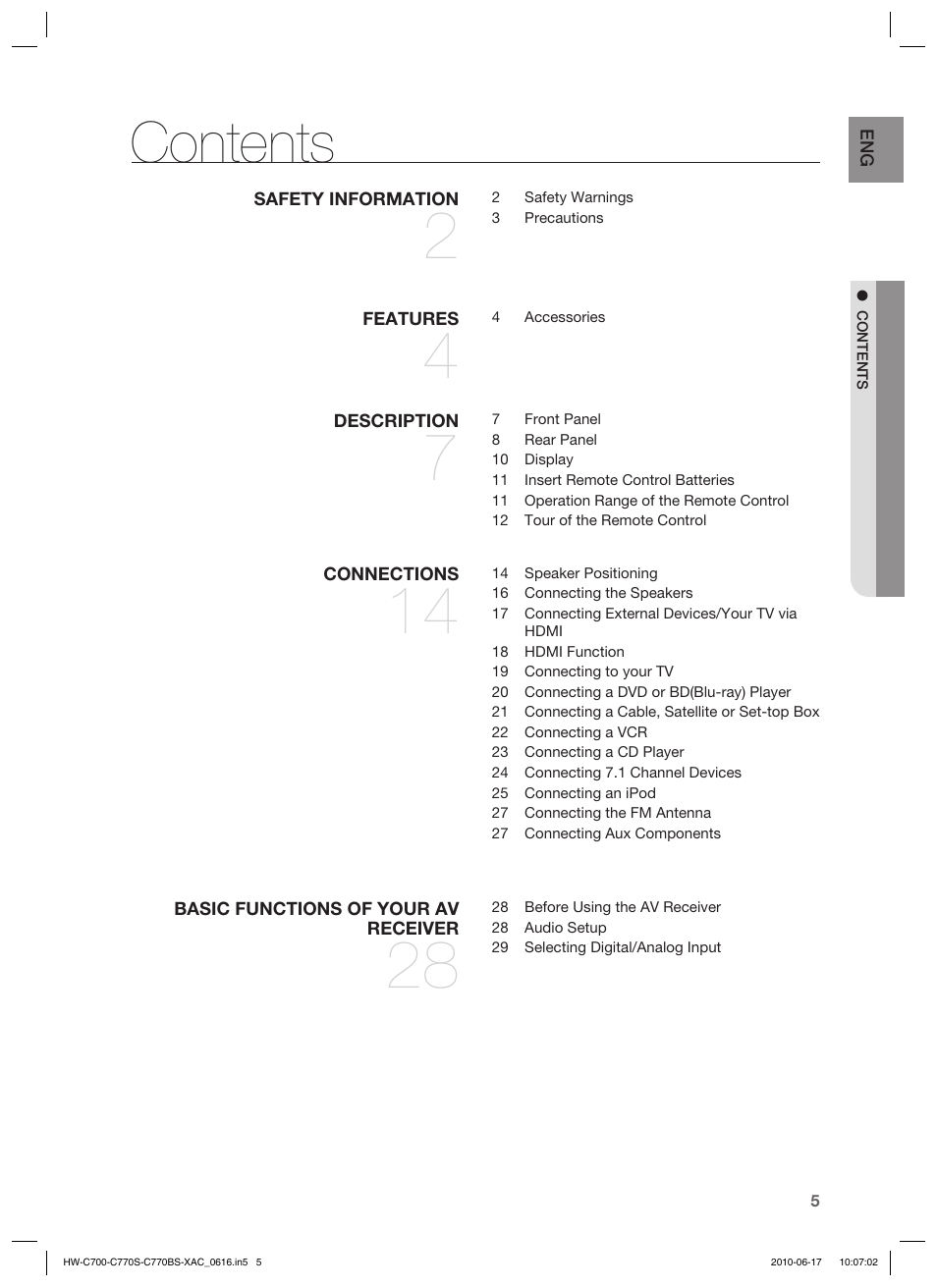 Samsung C770BS-XAC User Manual | Page 5 / 60