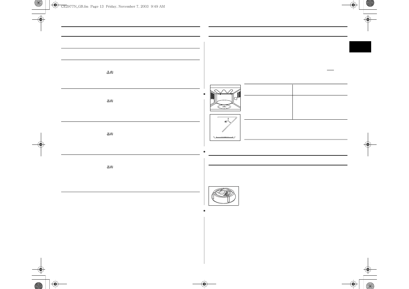 Choosing the heating element position, Choosing the accessories | Samsung CE2977NT User Manual | Page 13 / 24