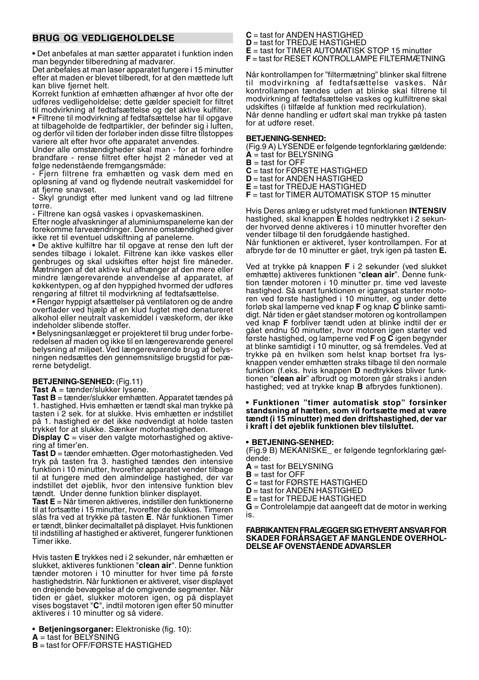 Ardo MG60-90 User Manual | Page 10 / 28