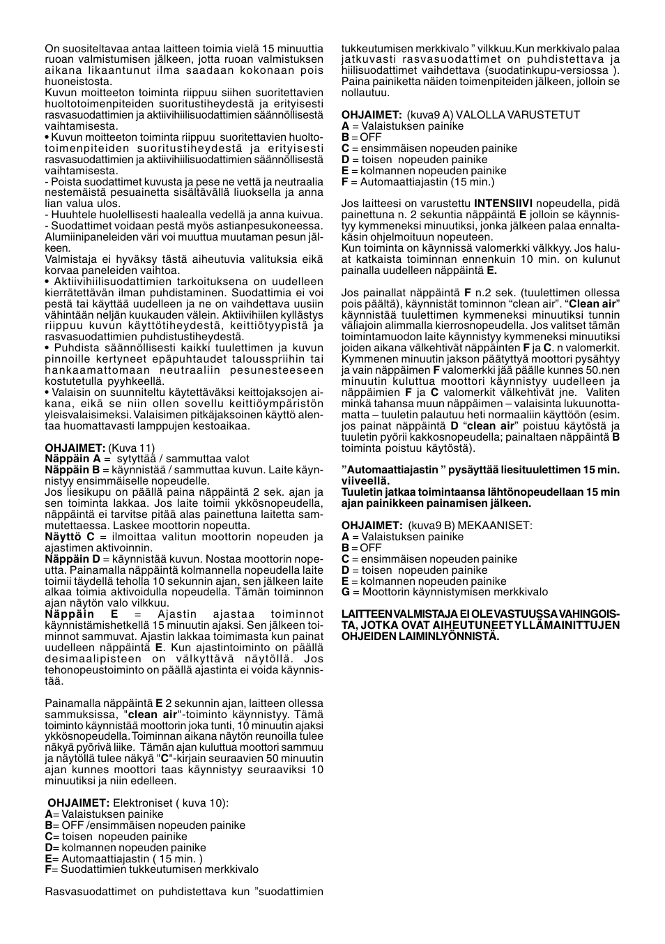 Ardo MG60-90 User Manual | Page 12 / 28