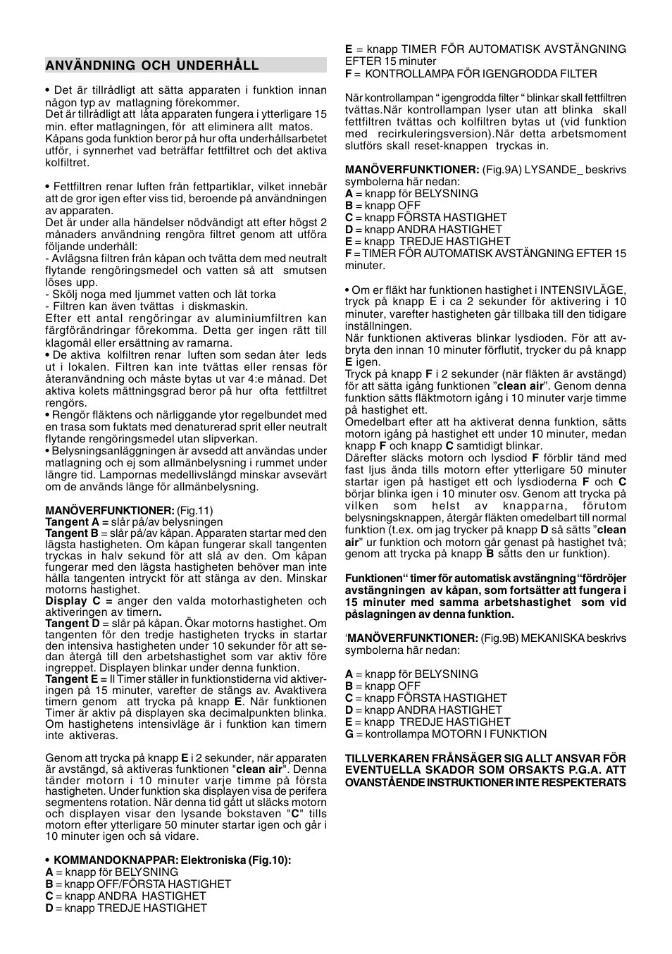 Ardo MG60-90 User Manual | Page 26 / 28