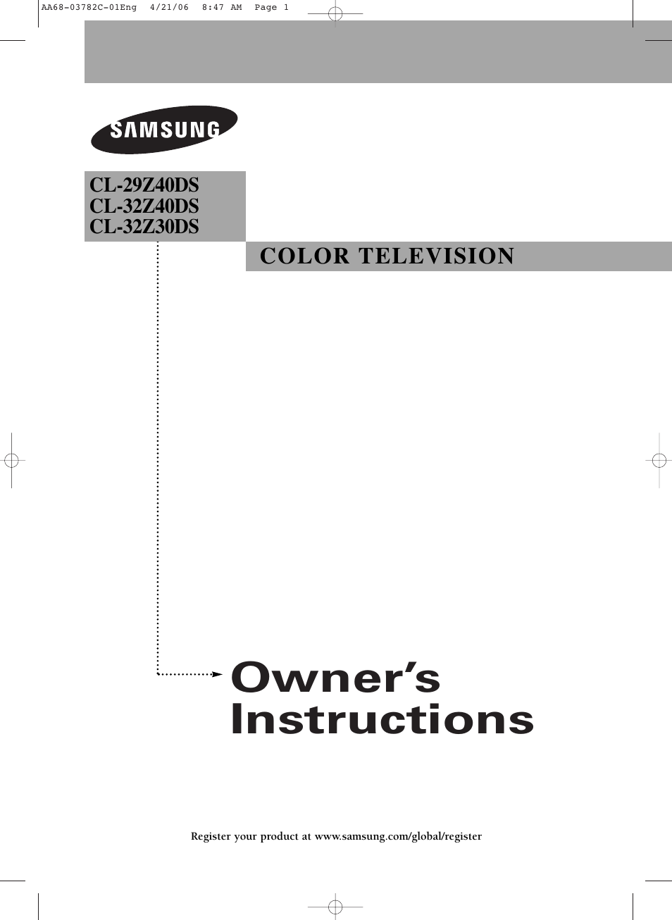 Samsung CL-29Z40DS User Manual | 44 pages