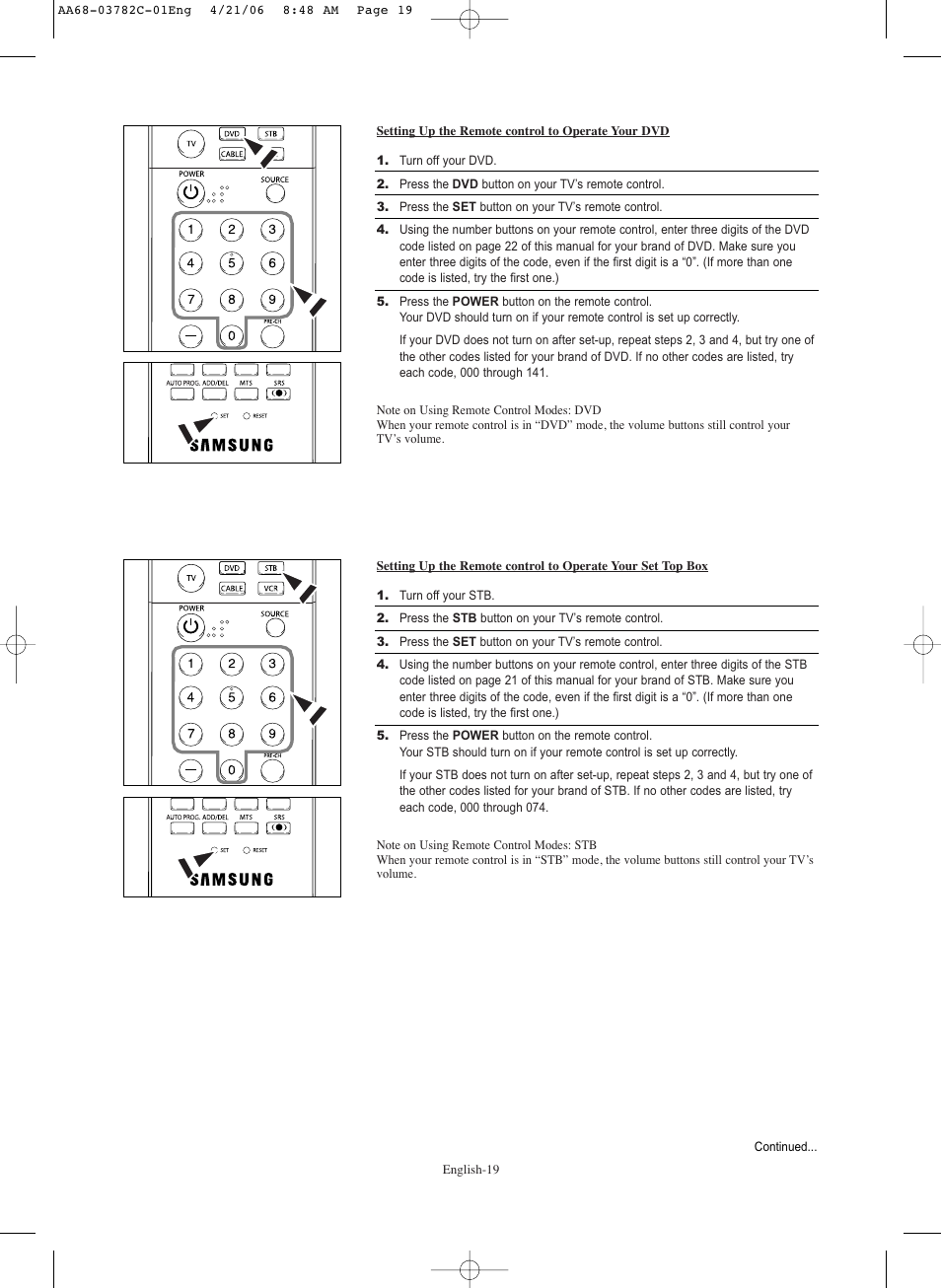 Samsung CL-29Z40DS User Manual | Page 19 / 44