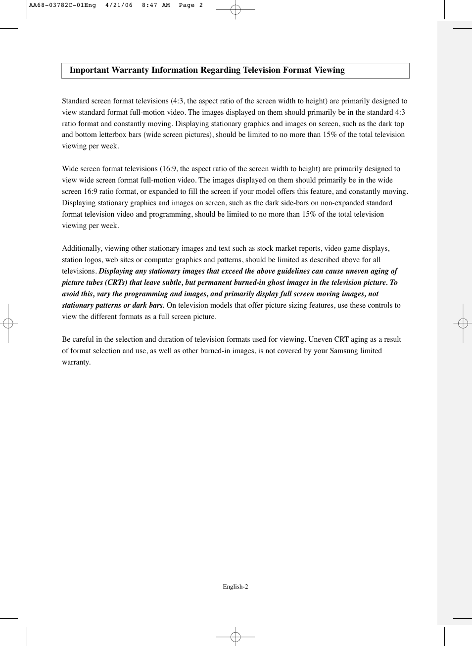 Samsung CL-29Z40DS User Manual | Page 2 / 44