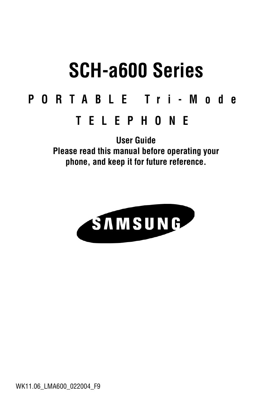 Samsung SCH-a600 User Manual | 142 pages