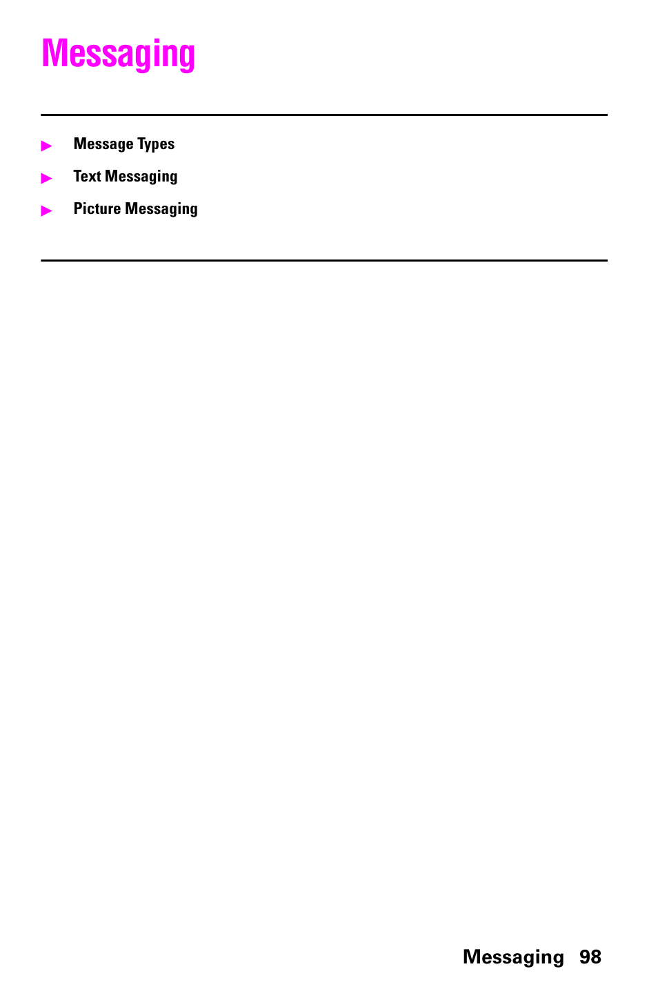 Messaging | Samsung SCH-a600 User Manual | Page 106 / 142