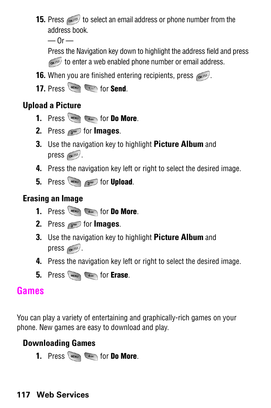 Games | Samsung SCH-a600 User Manual | Page 125 / 142