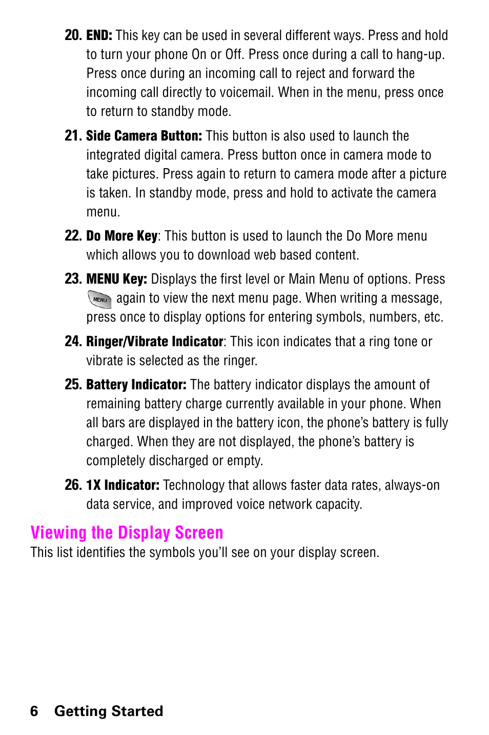 Viewing the display screen | Samsung SCH-a600 User Manual | Page 14 / 142