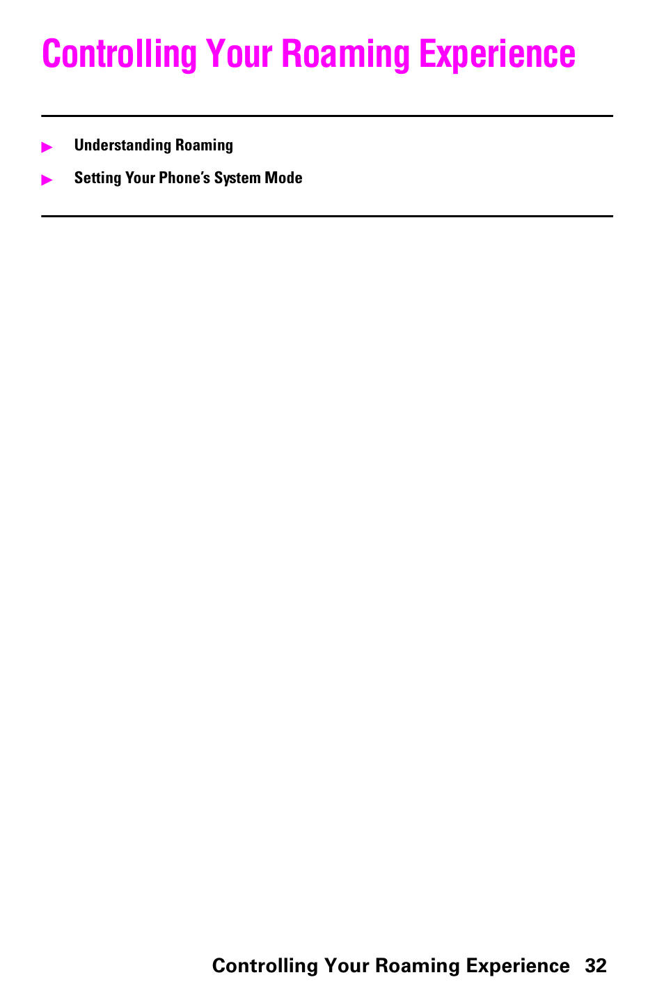 Controlling your roaming experience | Samsung SCH-a600 User Manual | Page 40 / 142