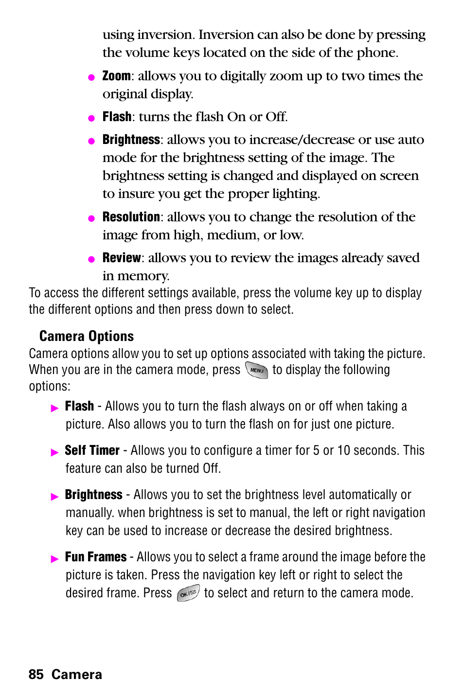 Turns the flash on or off, Camera options | Samsung SCH-a600 User Manual | Page 93 / 142