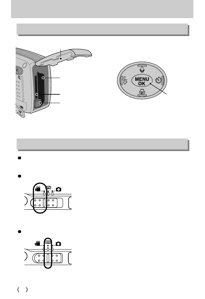 Identification of features, Side/ 5-function button mode switch | Samsung Digimax U-CA User Manual | Page 12 / 128