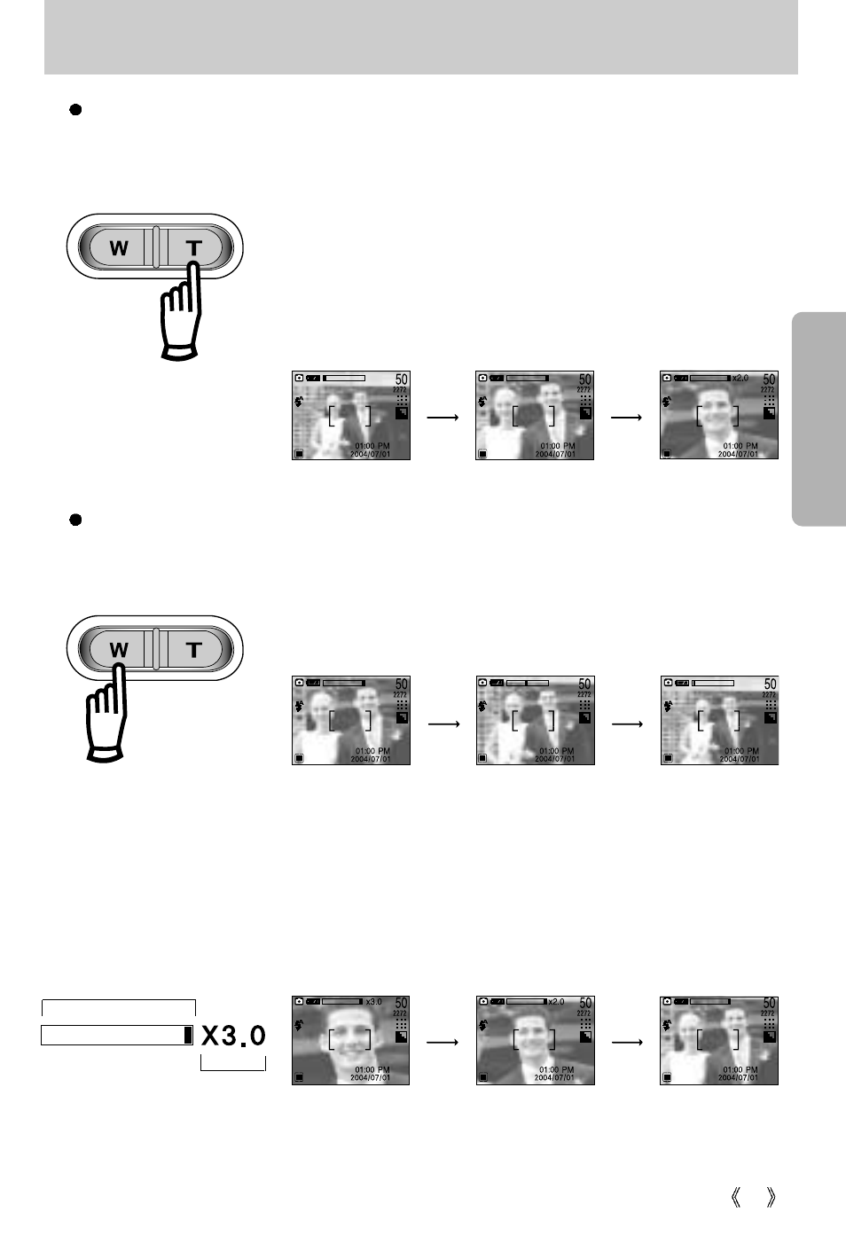 Wide / tele button | Samsung Digimax U-CA User Manual | Page 25 / 128