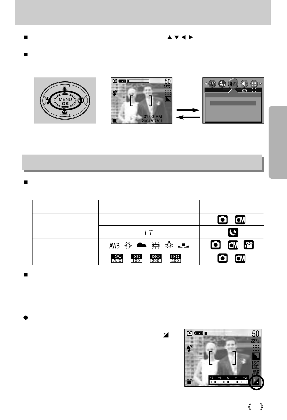 Menu/ ok button, Button | Samsung Digimax U-CA User Manual | Page 31 / 128
