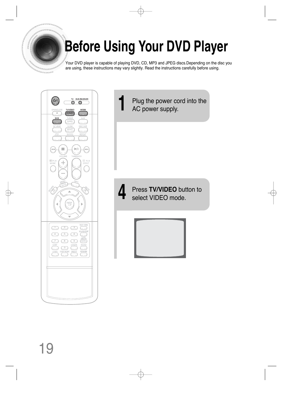 Before using your dvd player | Samsung HT-DS630T User Manual | Page 20 / 76