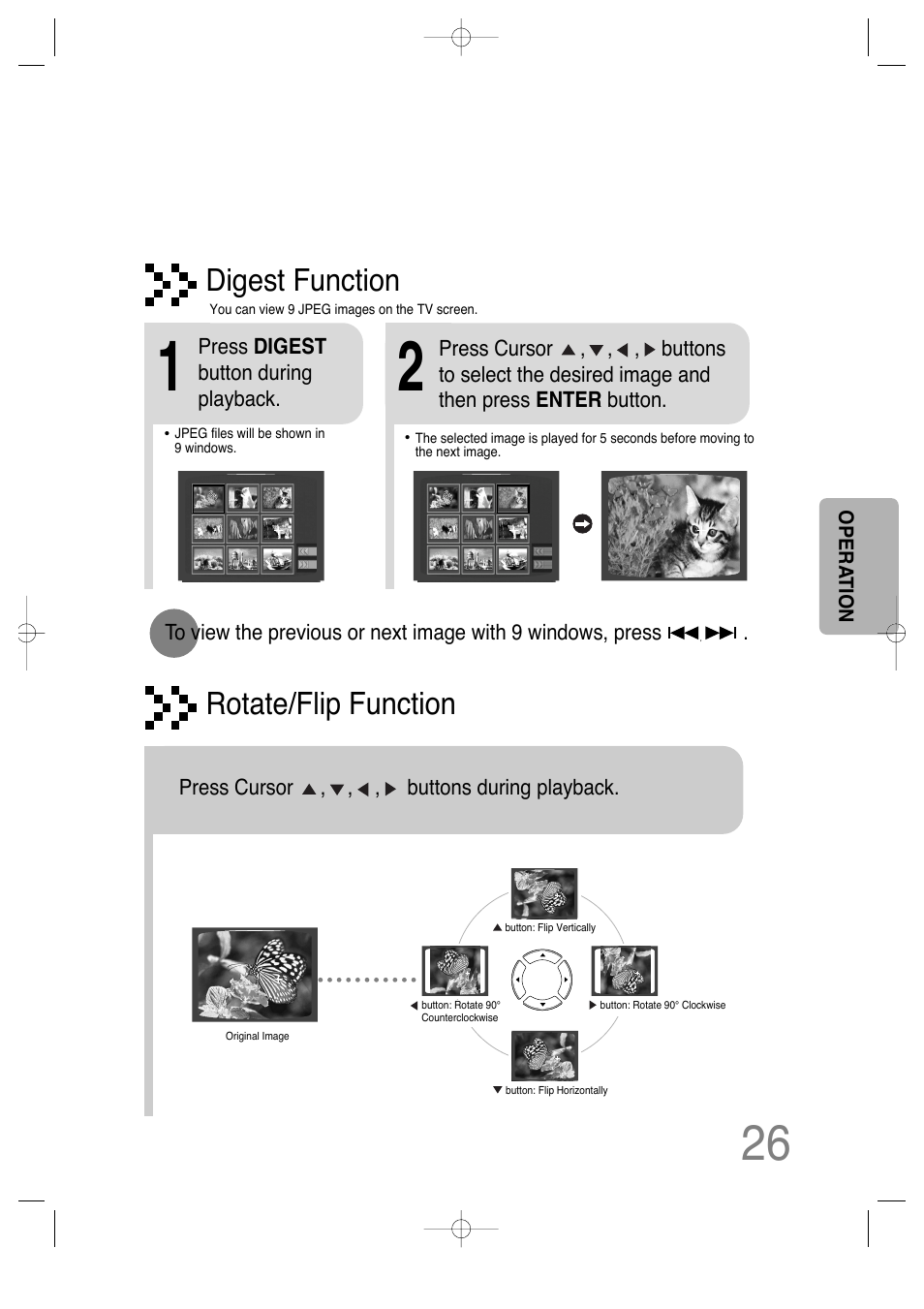 Rotate/flip function, Digest function | Samsung HT-DS630T User Manual | Page 27 / 76