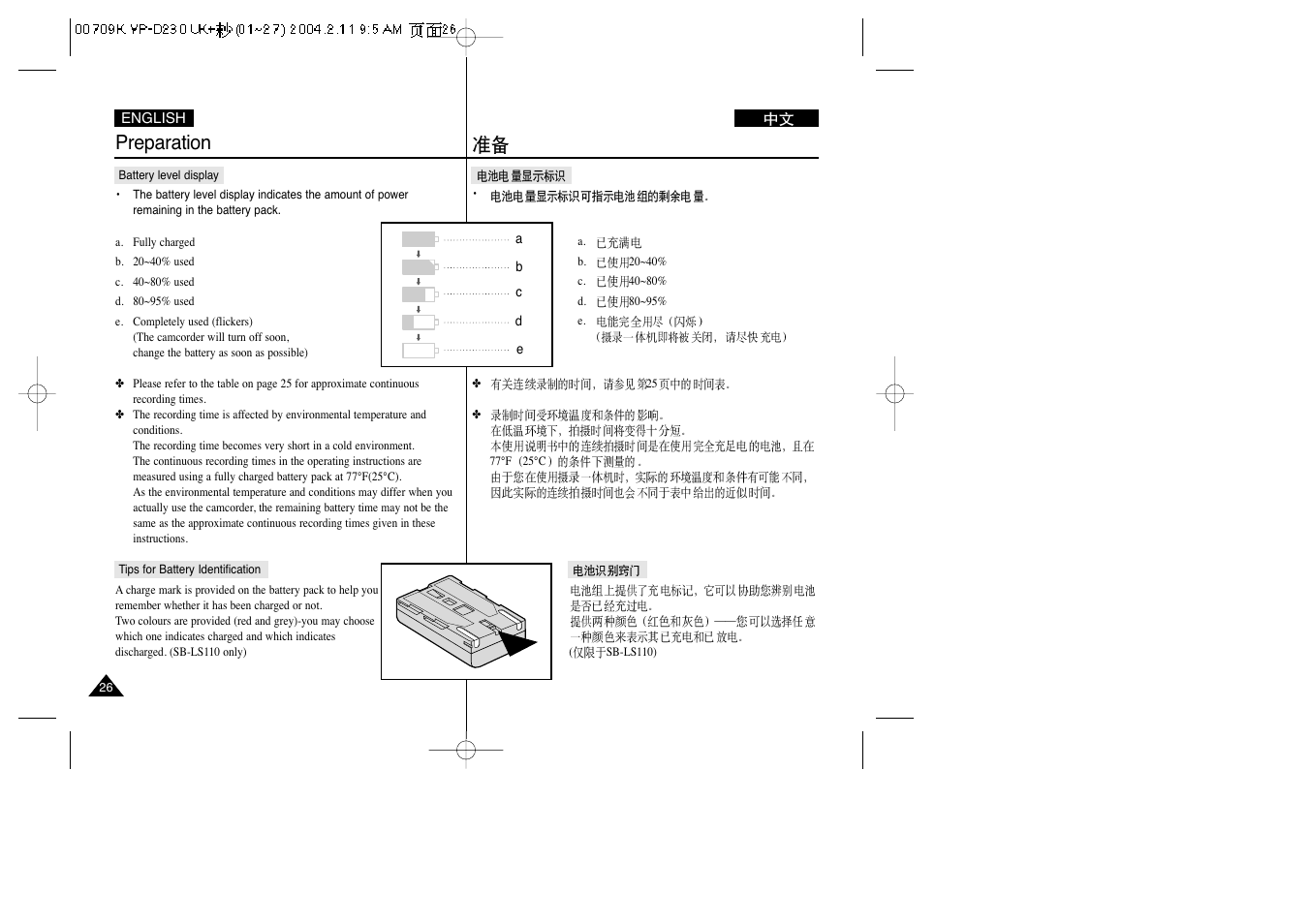 Preparation | Samsung VP-D200(i) User Manual | Page 26 / 108