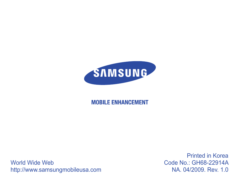 Samsung GH68-22914A User Manual | 39 pages