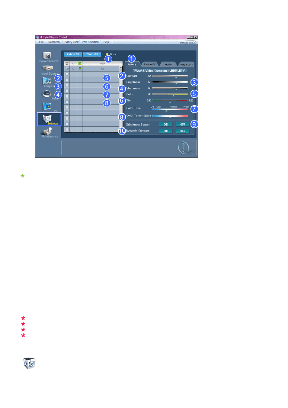 Settings picture pc | Samsung 400MPN User Manual | Page 62 / 130