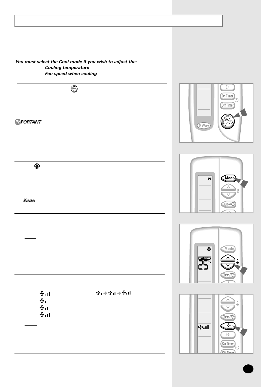 Cooling your room | Samsung AMF09C2E User Manual | Page 11 / 24
