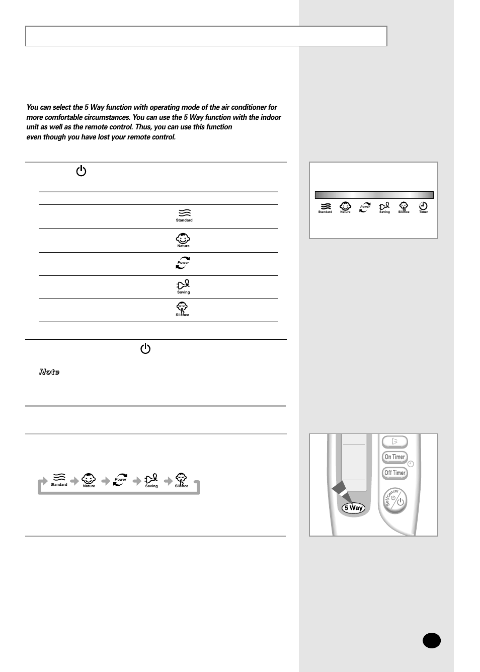 5 way function | Samsung AMF09C2E User Manual | Page 9 / 24