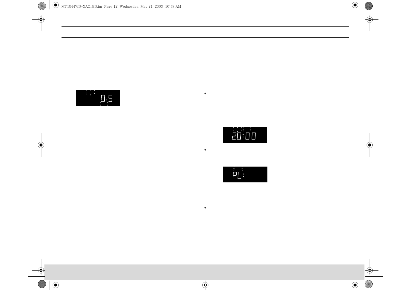 Defrosting automatically, Setting cooking times & power levels, Operation | Samsung MT1044CB User Manual | Page 12 / 36